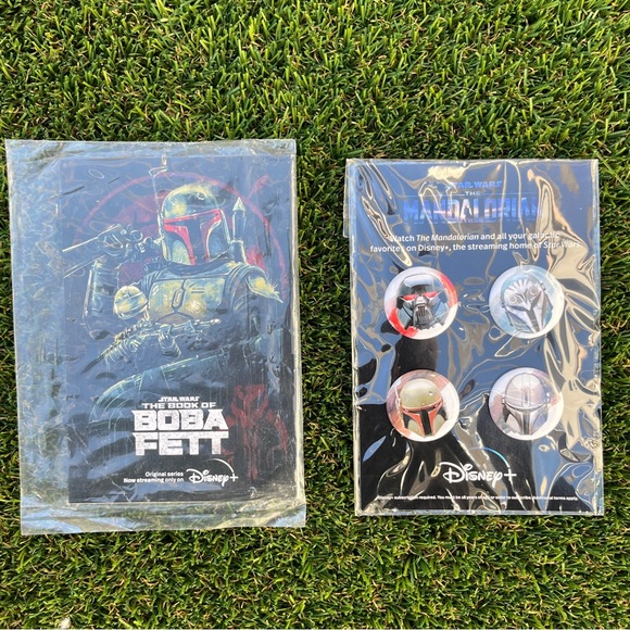 Disneyland Star Wars Nite The Book of Boba Fett The Mandalorian Pins Postcards - Picture 1 of 4